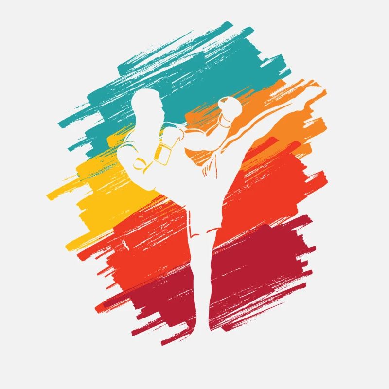 Muay Thai Kickboxer Retro Martial Arts Kickboxing