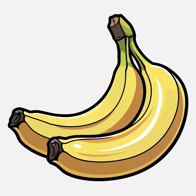 Glowing Bananas Cartoon