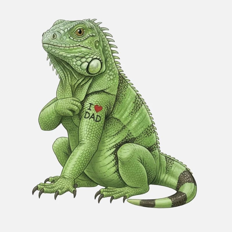 I Love Dad Iguana