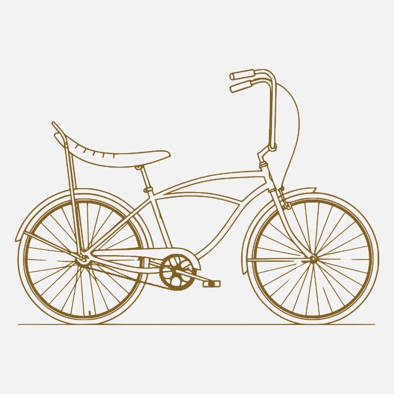 Graphisme de contour de bicyclette Cult Retro Bonanza