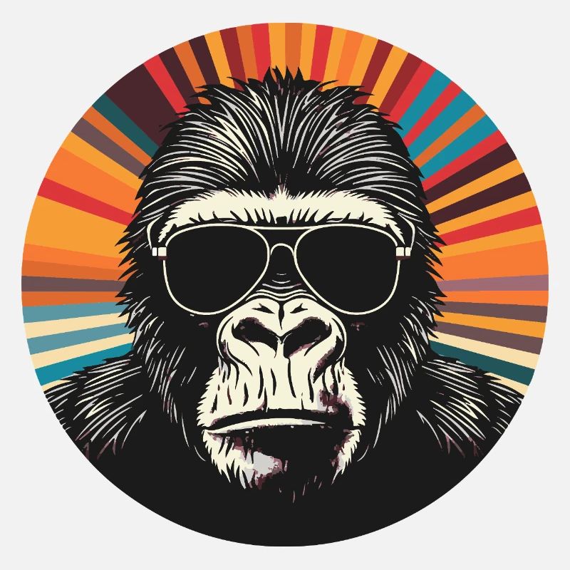 Gorilla Retro Sunglasses Pop Art