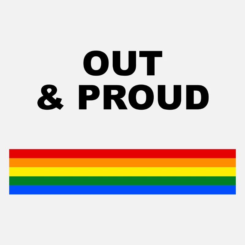 Design du drapeau arc-en-ciel Out & Proud