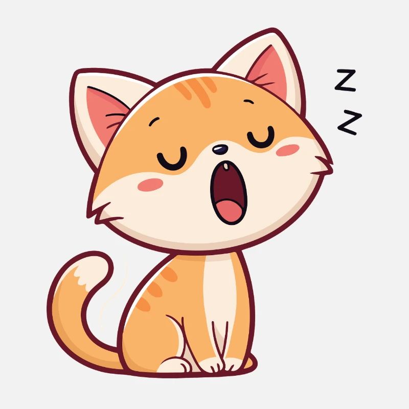 Chaton endormi pastel