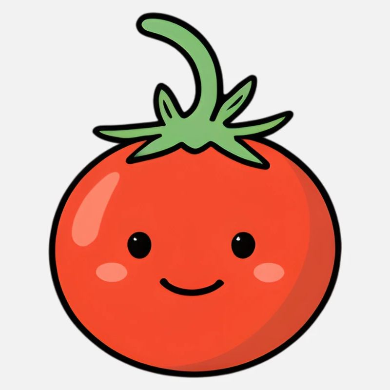 Sourire de tomate kawaïenne