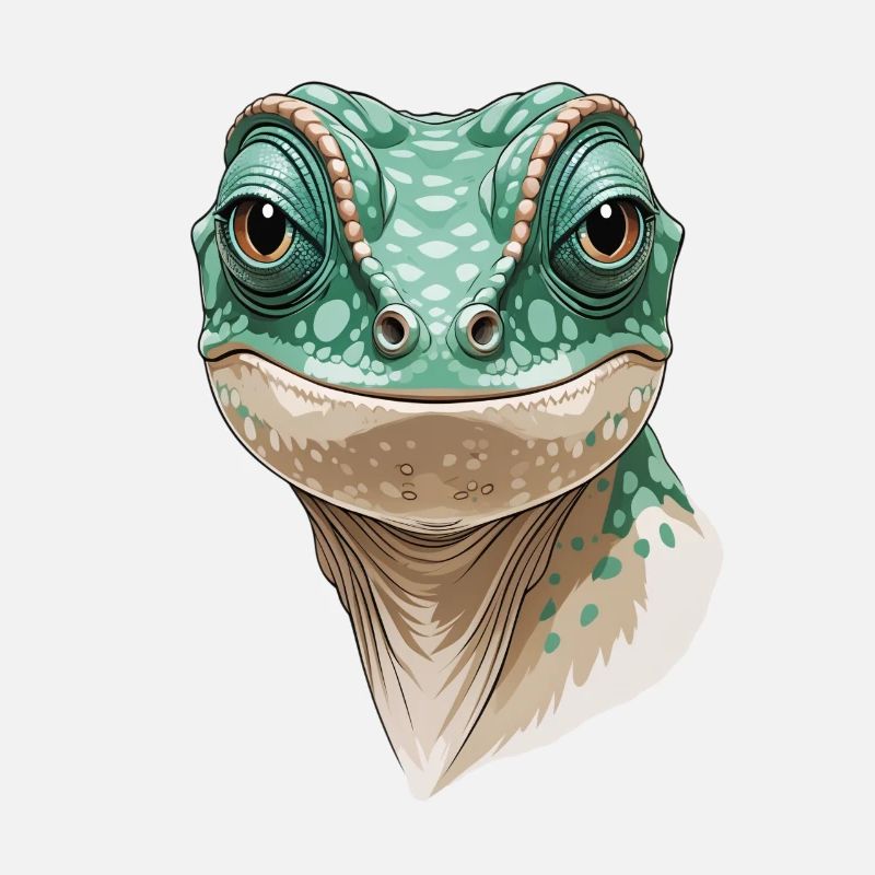 Gecko Kopf Illustration