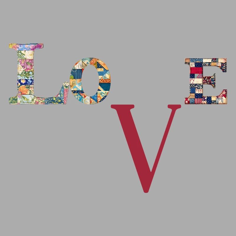 Liebe Patchwork-Typografie
