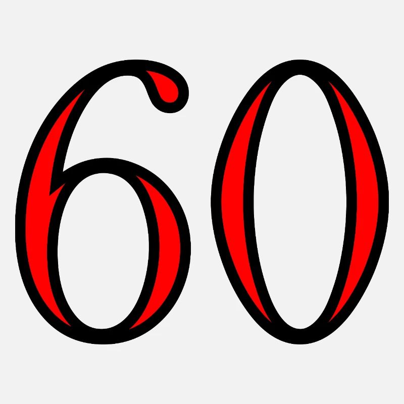 60. 60 JAHRE. 60-JÄHRIGES JUBILÄUM. 60. GEBURTSTAG.