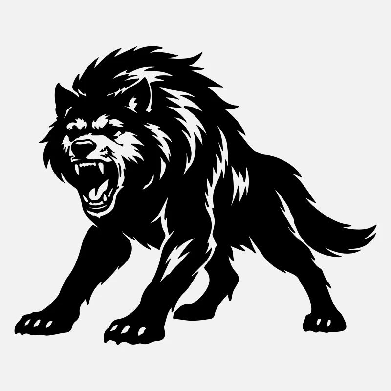 Silhouette de loup