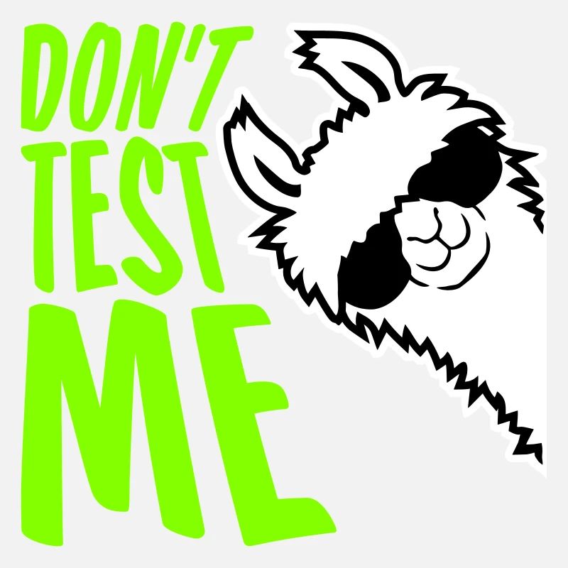 Ne me teste pas Lama Citation drôle coquine Logo