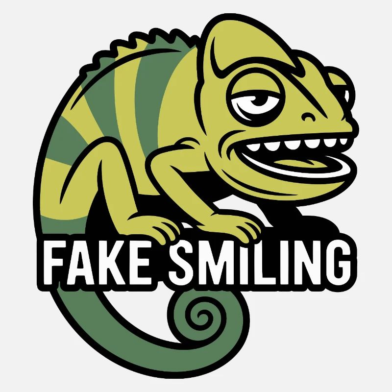 Caméléon souriant factice