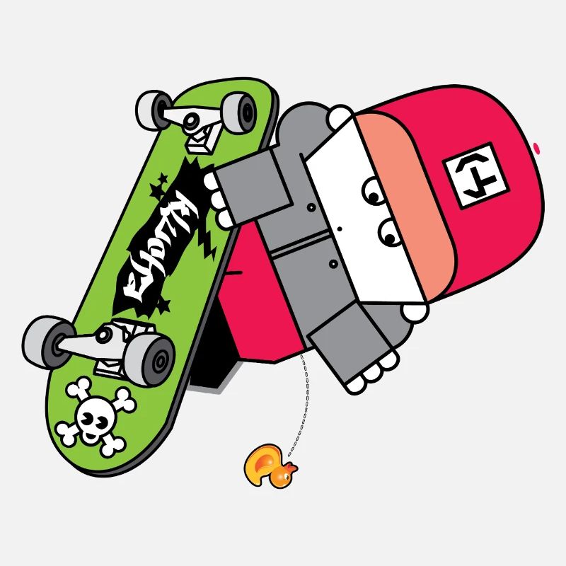 Neon Skate Panda Graphic