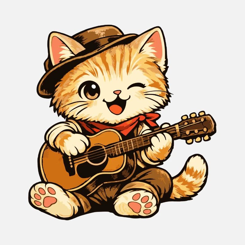 chat_guitare