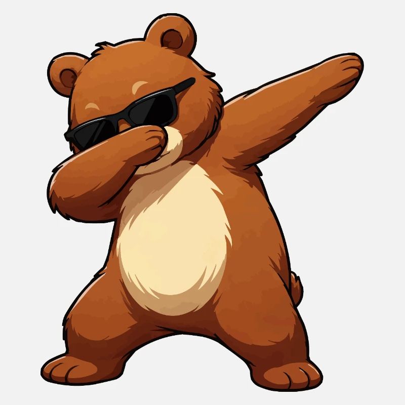 Dab Bär mit Sonnenbrille