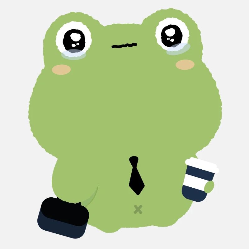 Tired Office Frog in Tie
