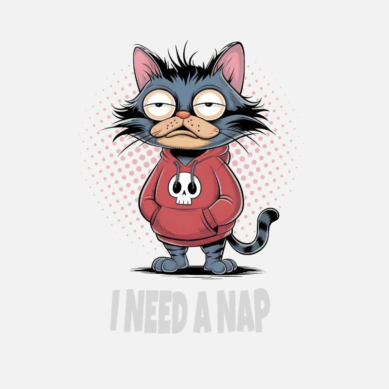 I Need A Nap Müde Katze 