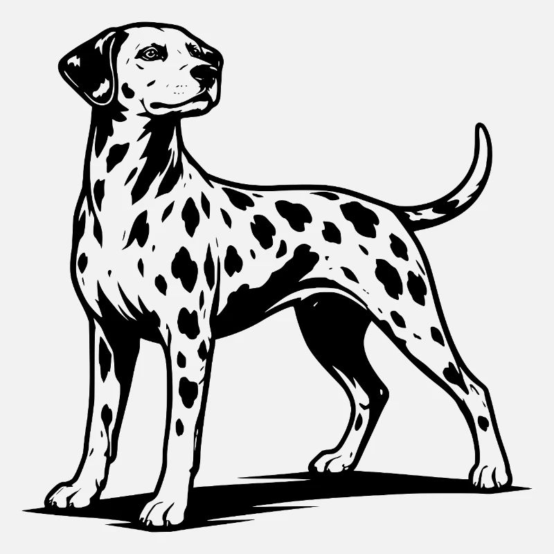 Portrait dalmatien noir