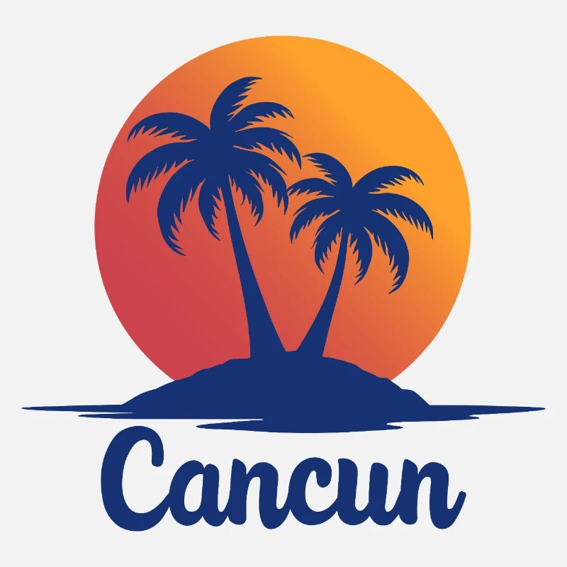 Cancun Retro Palmen Urlaub Souvenir