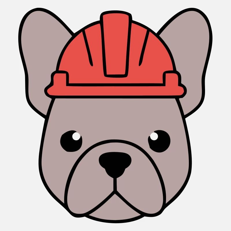 Tête de casque d’ouvrier du bâtiment Frenchie