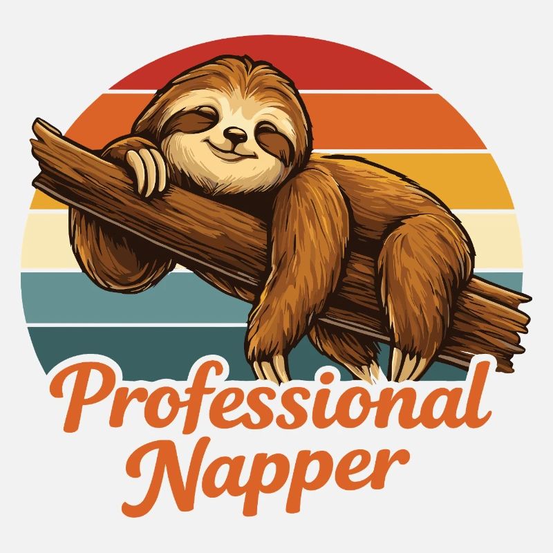 Professional Napper Sloth Shirt Funny Lazy