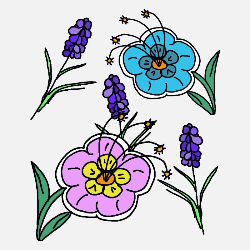 Sommer Garten Blumen Retro Blume