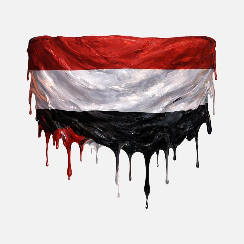 Drapeau yéménite coloré