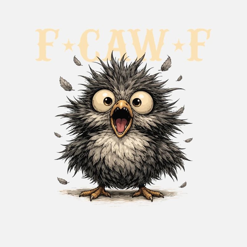 FCawF Sarkasmus Vogel Wortspiel Dunkler Humor Krähe