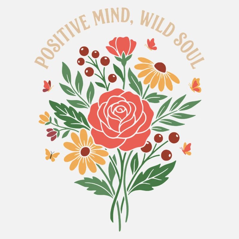 Positive Mind Wild Soul Blumendesign