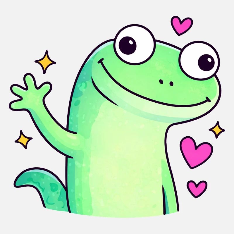 Cute Doodle Chameleon Shirt | Lizard Lizard Lizard