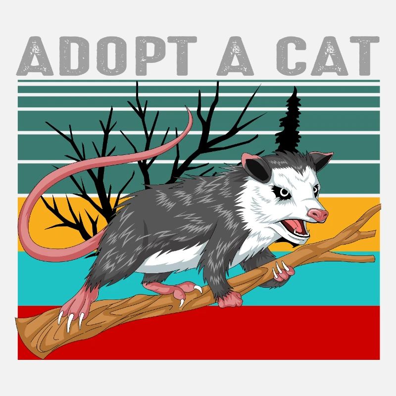 Vintage Opossum Shirt - Retro Adopt A Cat
