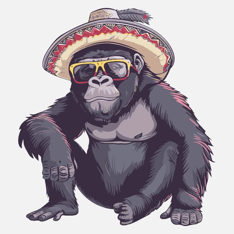 Gorilla Comic Sombrero drôle