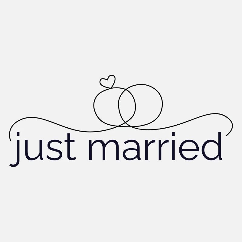 Juste marié - conception de ligne avec alliance !