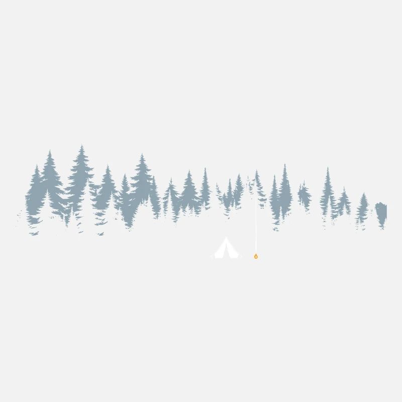 Gelassener Wald Silhouette Illustration