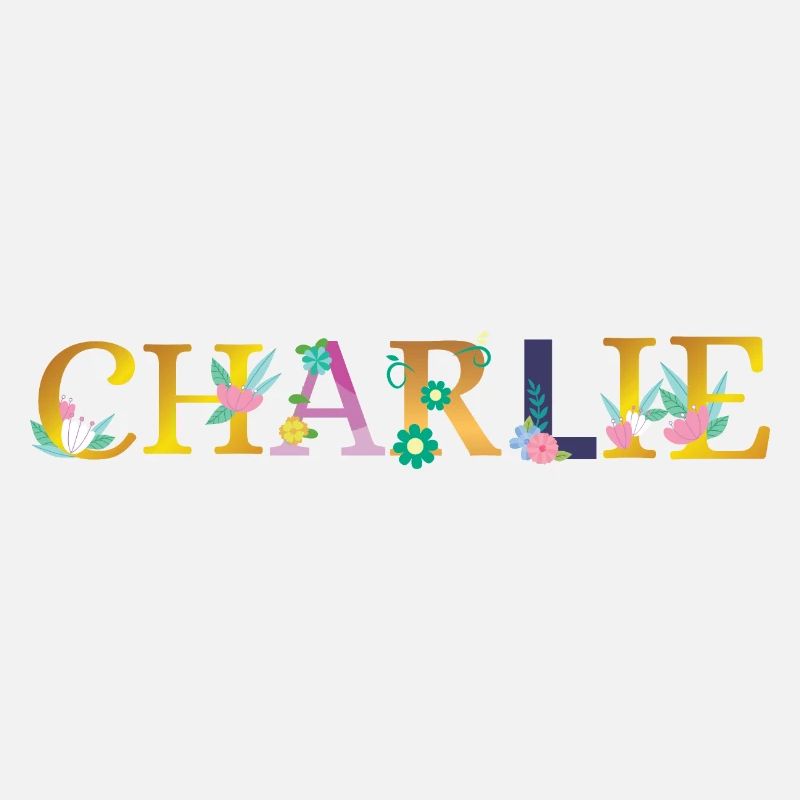 CHARLIE name adorned with flowers
