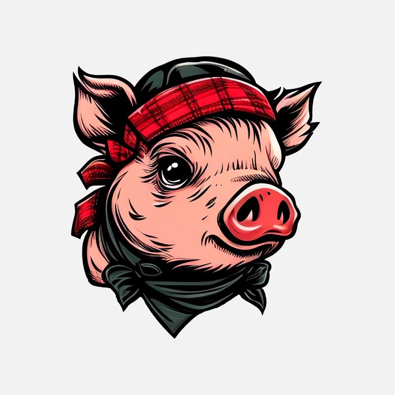 Cochon avec Bandana