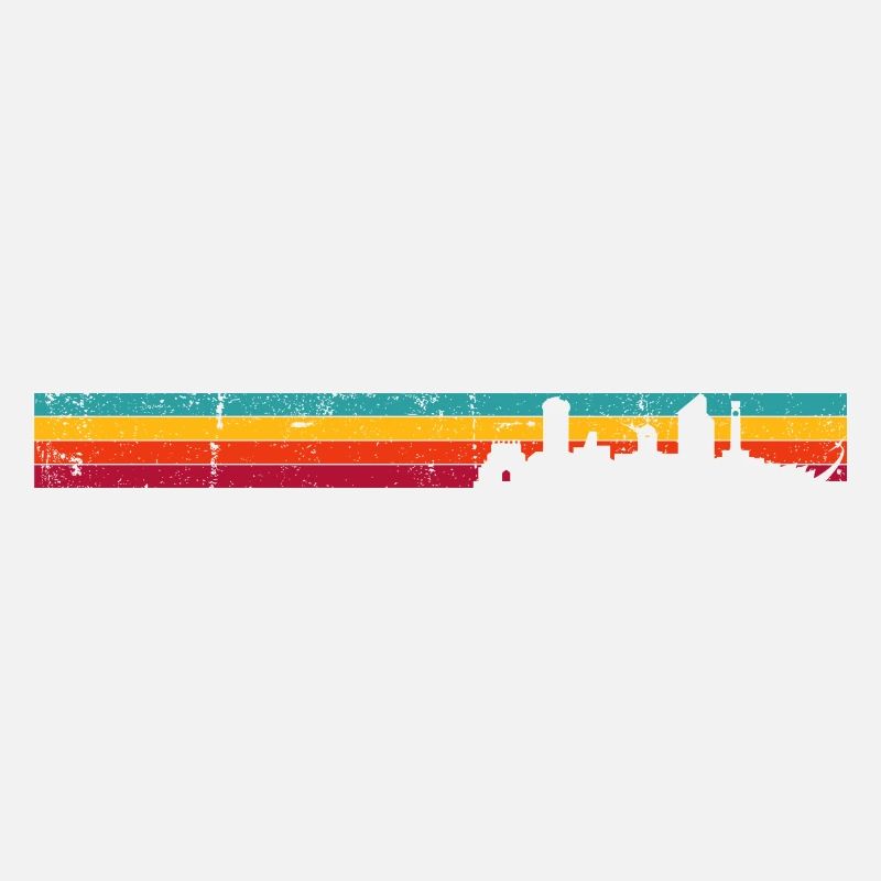 Retro Sunset Skyline