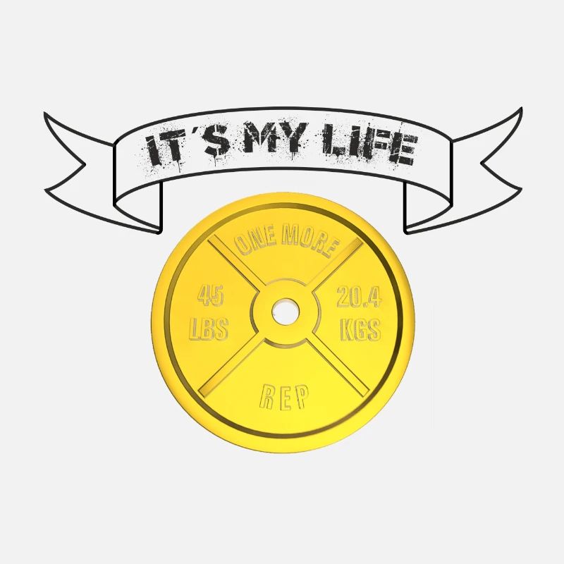 Plaque de poids Bannière « It ́s My Life » noir