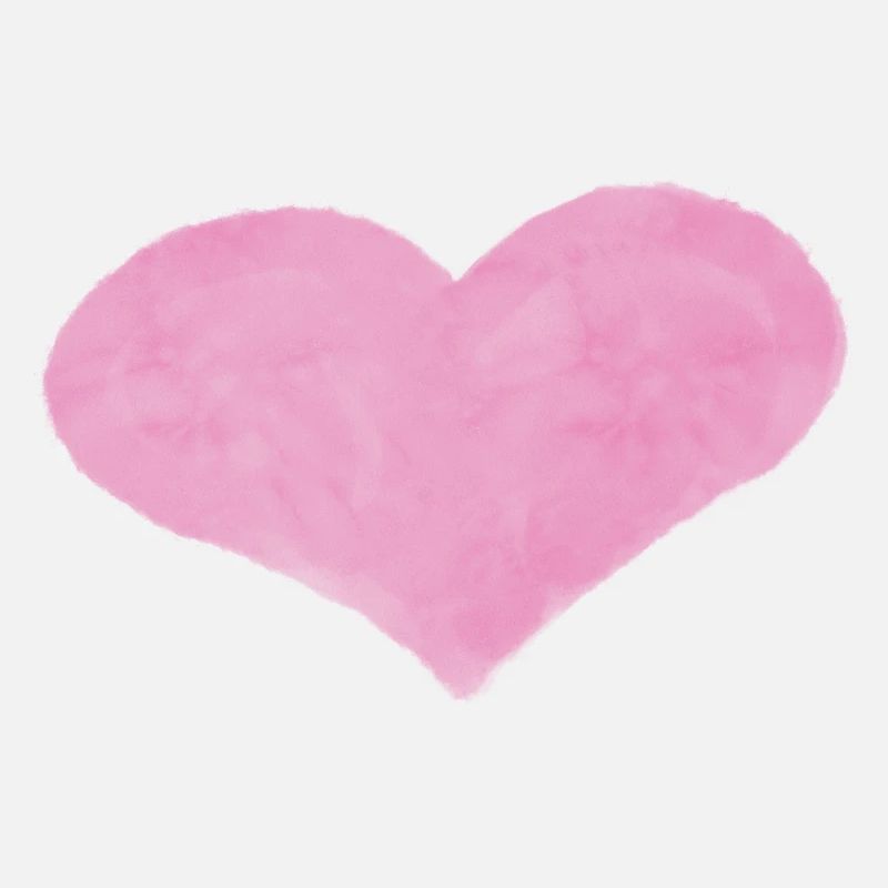Coeur d’aquarelle rose