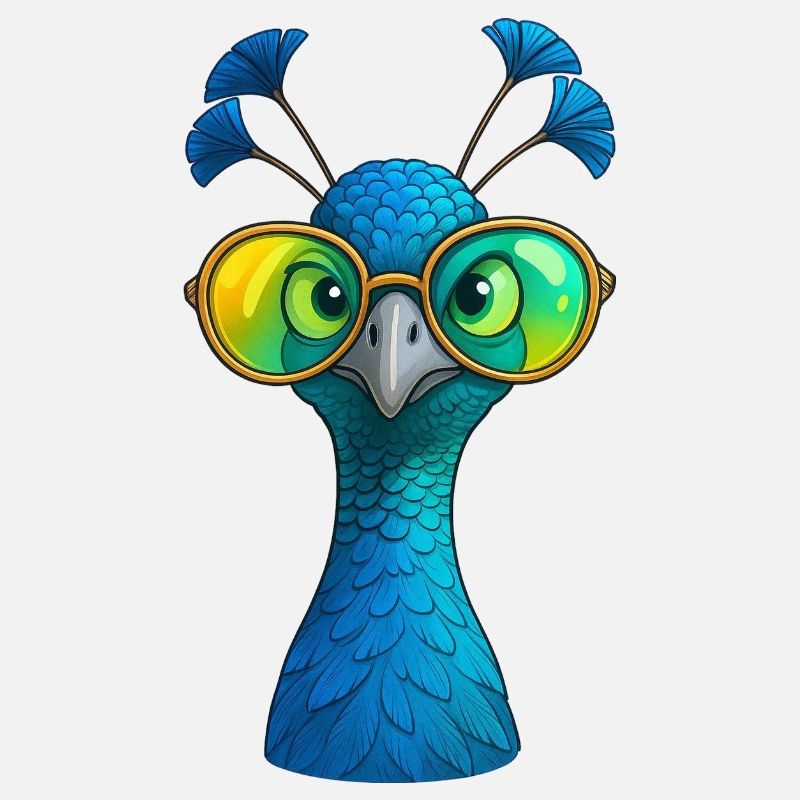 Blue Peacock Motif Peacock Wheel Peacock Lovers