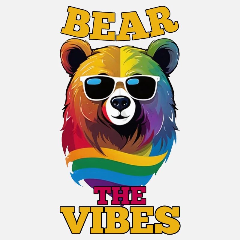 BEAR THE VIBES, BUNTER SCHWULER BÄR, LGBT