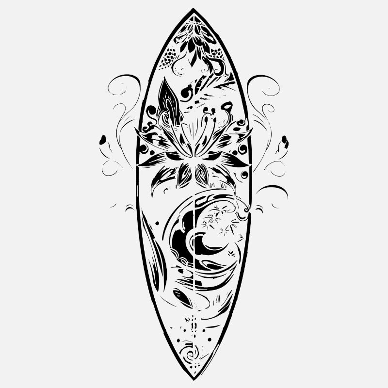 Planche de surf look de dessin animé