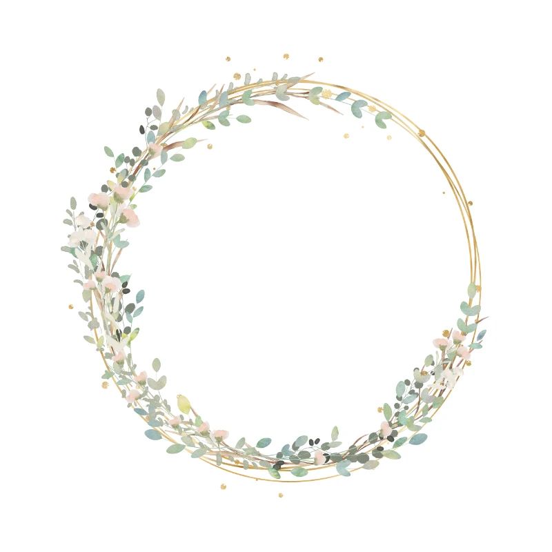 Circle Elegant Eucalyptus customizable