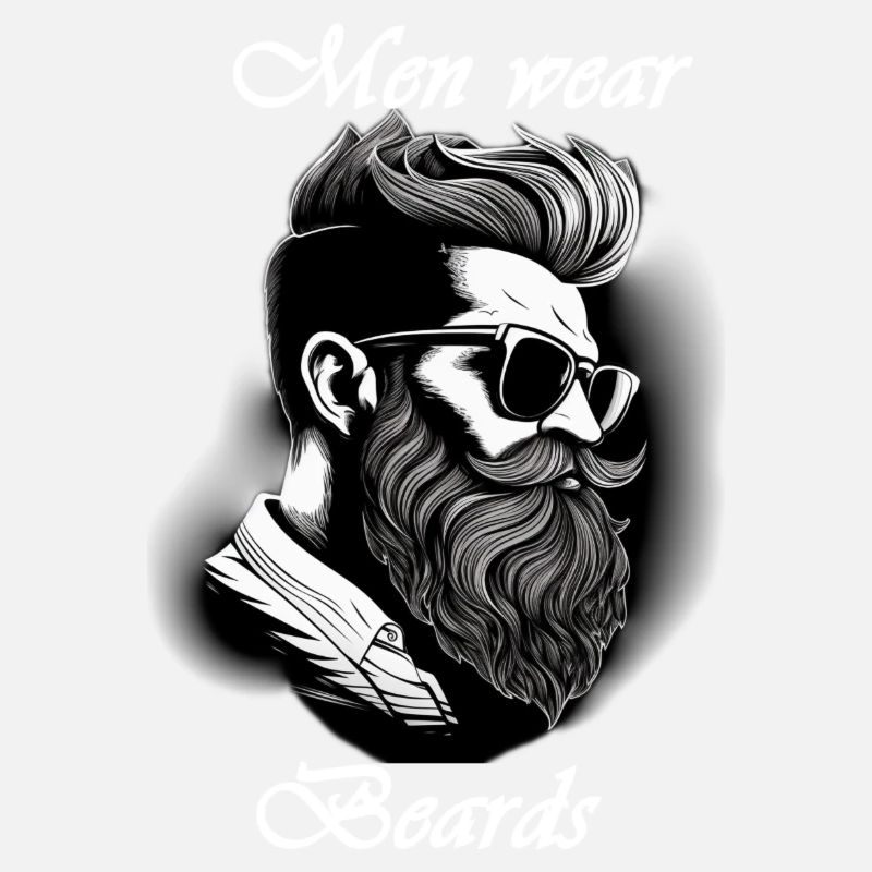 Men wear beards weiß
