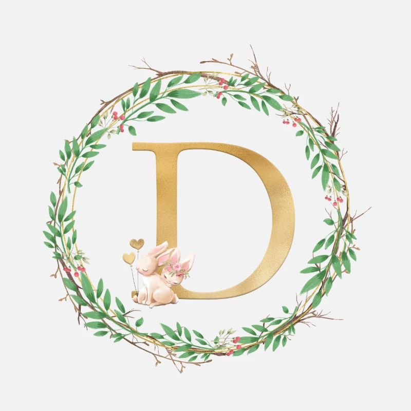 Personalisierbar Monogramm D
