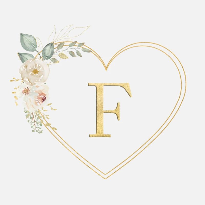 Personalisierbares Herzchen Monogramm F