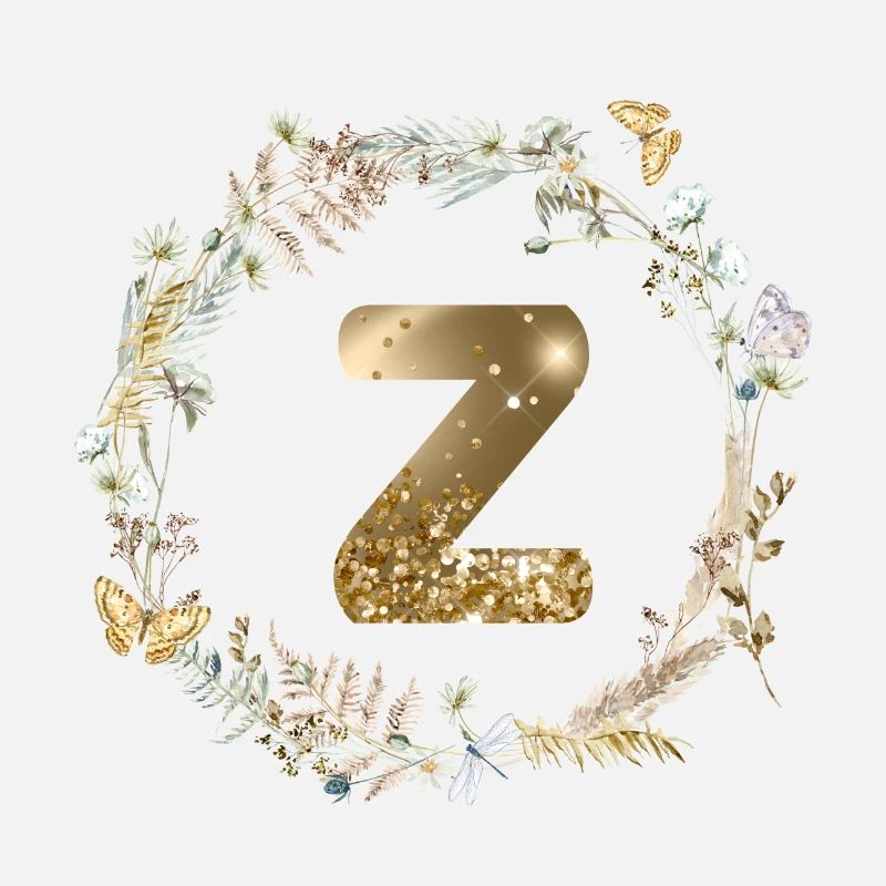 Z Monogramm Glitter Boho Kranz