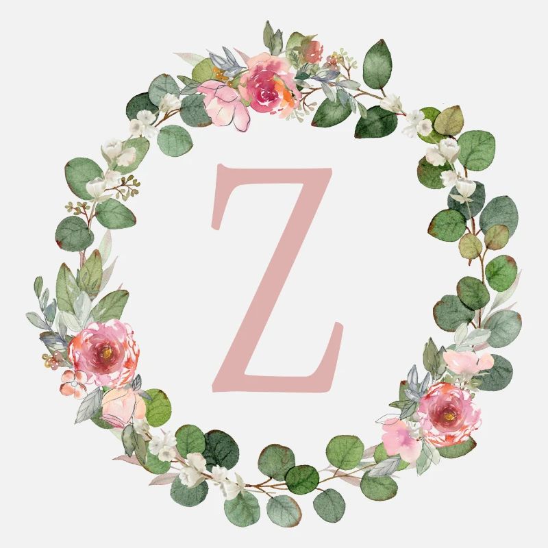Z Monogramme Eucalyptus Rose Couronne