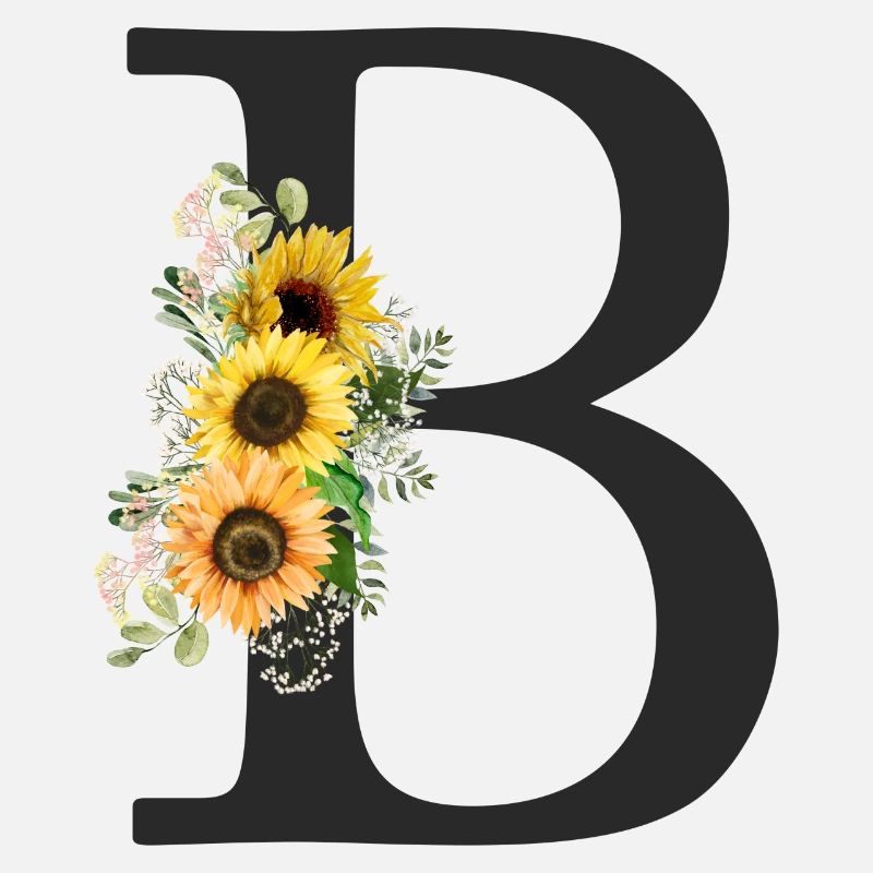 B Monogramm Sonnenblumen