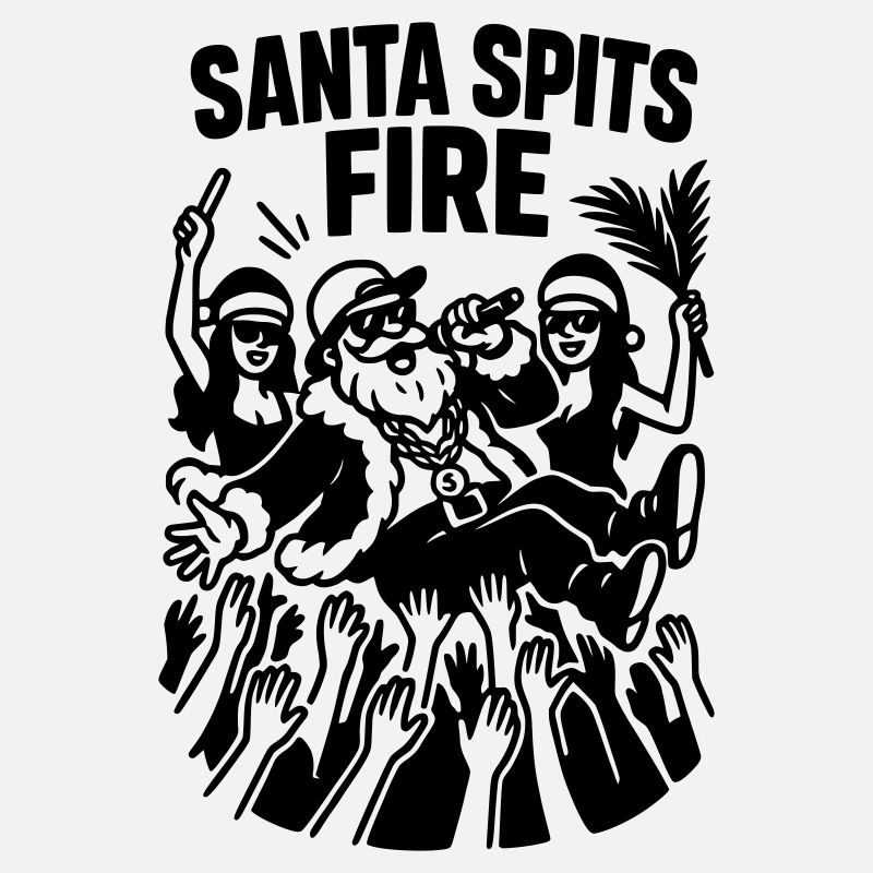 Santa Claus Weihnachtsmann Rap Lustig Spits Fire
