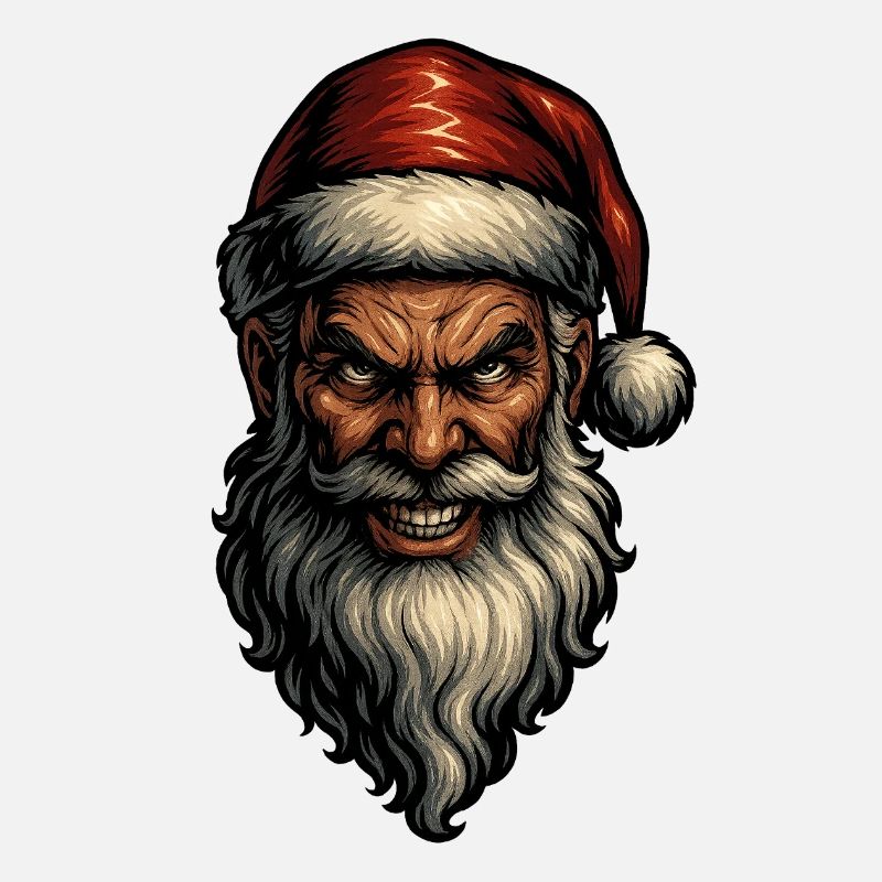 Düsterer Weihnachtsmann Fratze