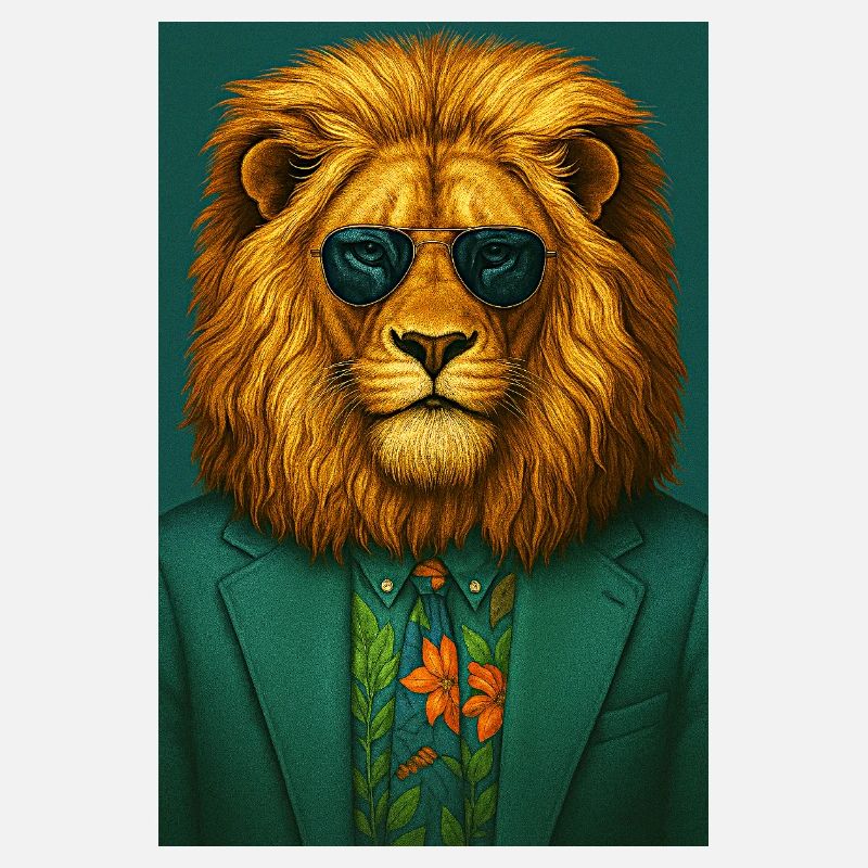 Lion élégant et raffiné